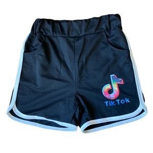 TikTok 3D Print Shorts Black and White Size XS